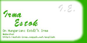 irma estok business card